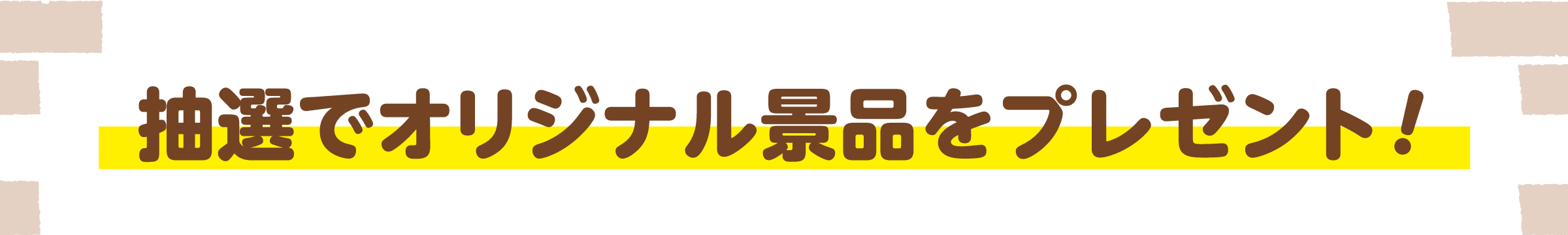 抽選でオリジナル景品をプレゼント!